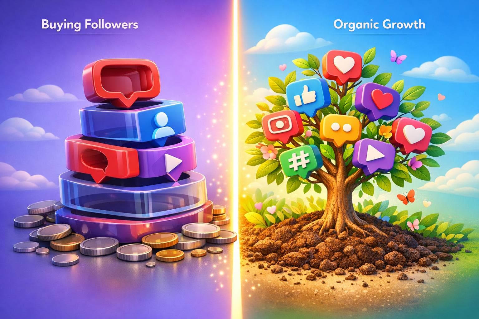 Buying Followers vs. Organic Growth