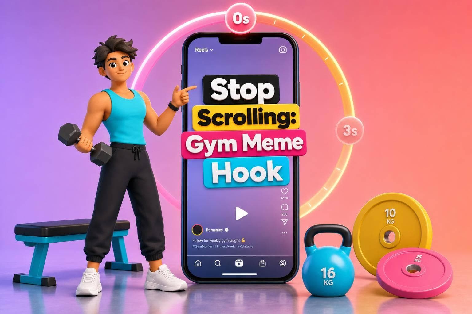 Instagram Fitness Reels: Meme Hook Guide