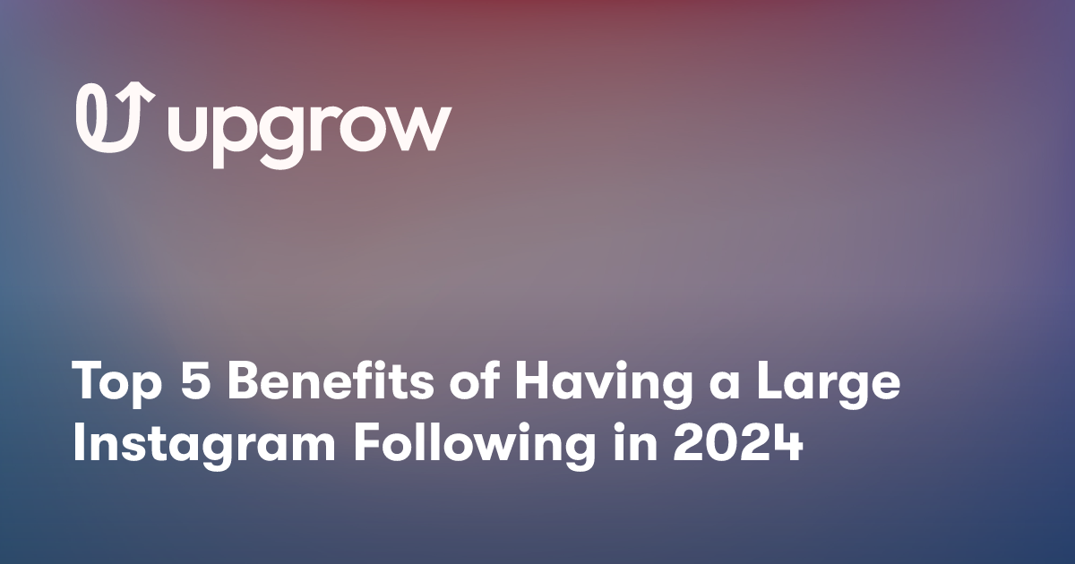 Top 5 Benefits of Having a Large Instagram Following in 2024